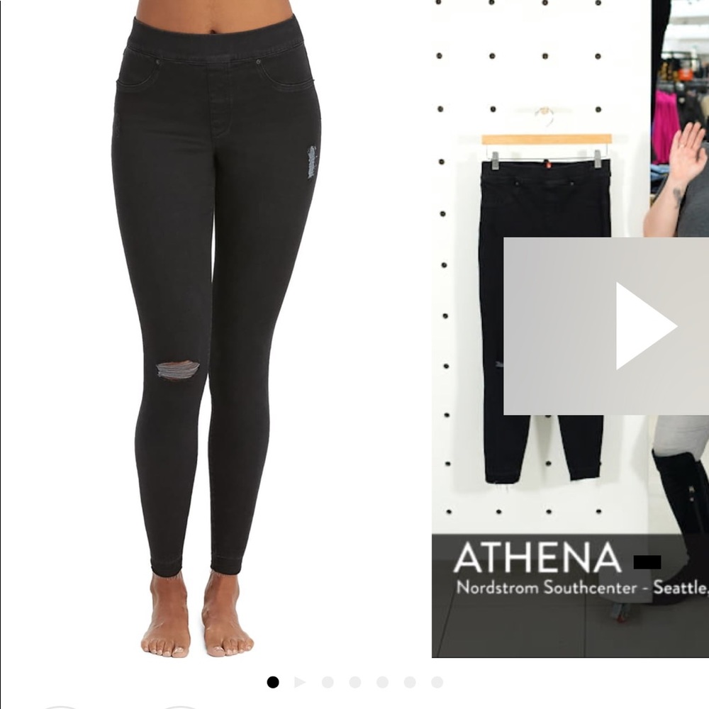 Spanx Distressed Skinny Denim Leggings